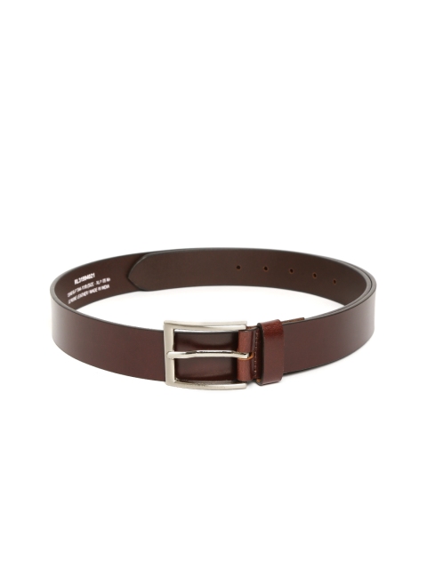 

Peter England Men Coffee Brown Leather Belt