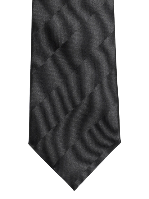 

Peter England Black Woven Design Broad Tie