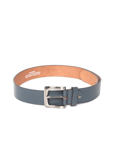 

Peter England Men Navy Leather Solid Belt, Navy blue