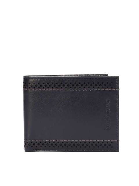 

Peter England Men Blue Solid Two Fold Wallet