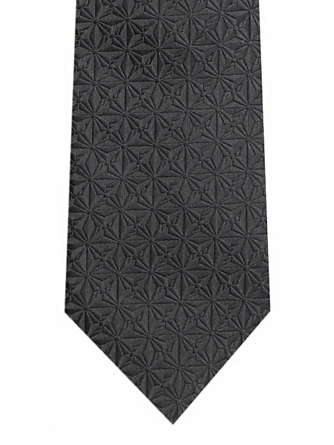 

Peter England Black Woven Design Broad Tie