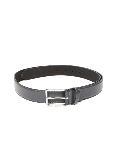 

Peter England Men Navy Blue Leather Solid Belt