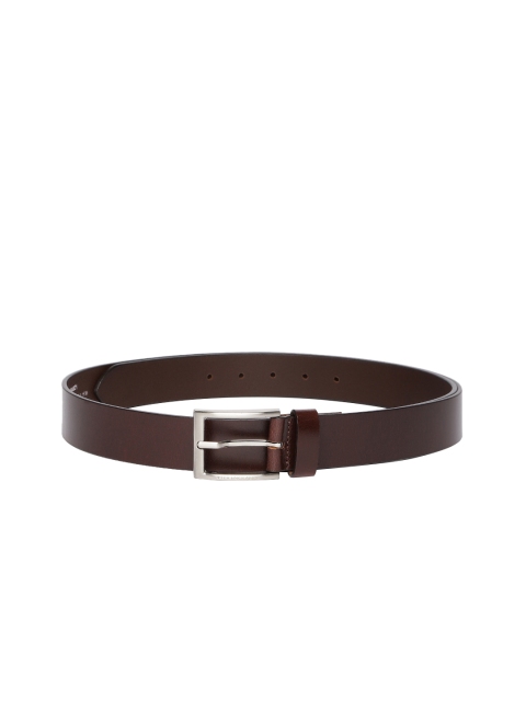 

Peter England Men Tan Solid Leather Belt