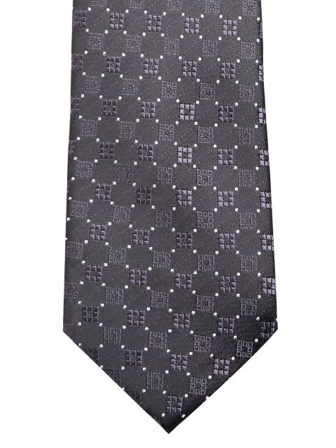 

Peter England Black Woven Design Broad Tie