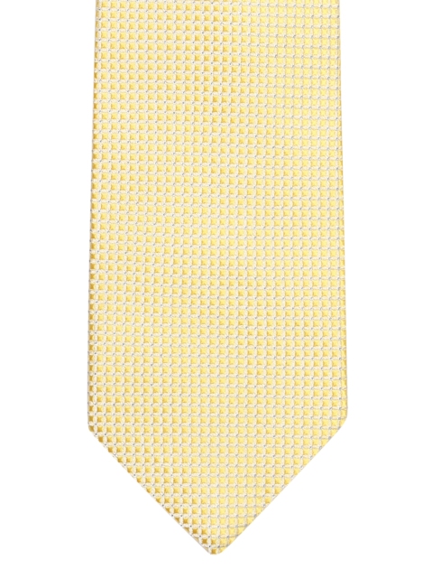 

Peter England Yellow Woven Design Broad Tie