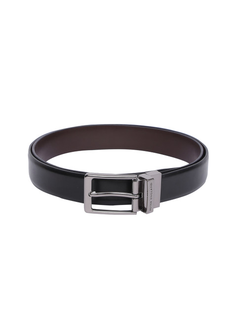 

Peter England Men Black Solid Belt