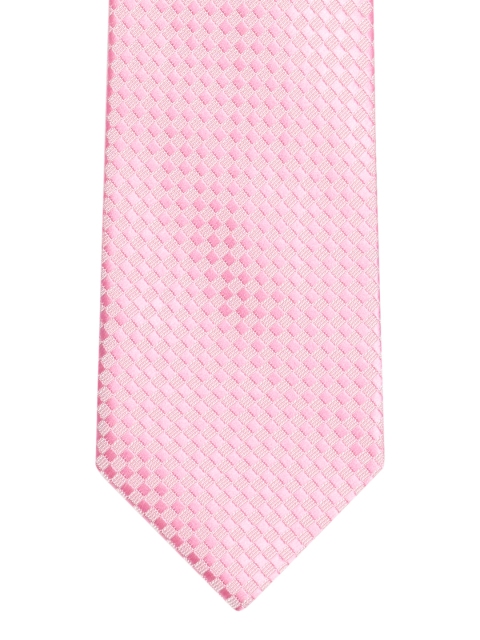 

Peter England Pink Woven Design Broad Tie