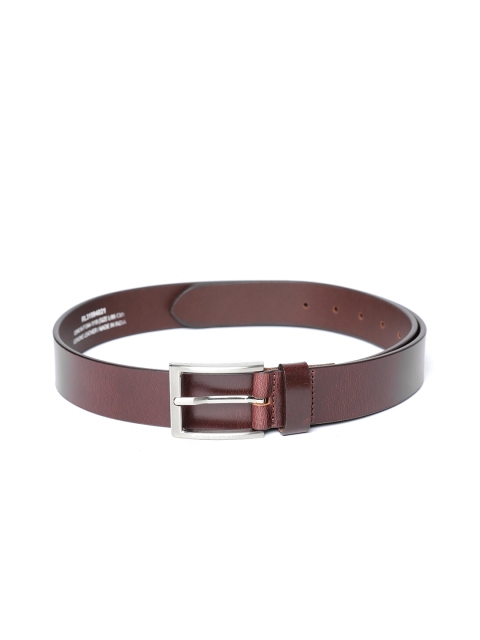 

Peter England Men Coffee Brown Leather Belt
