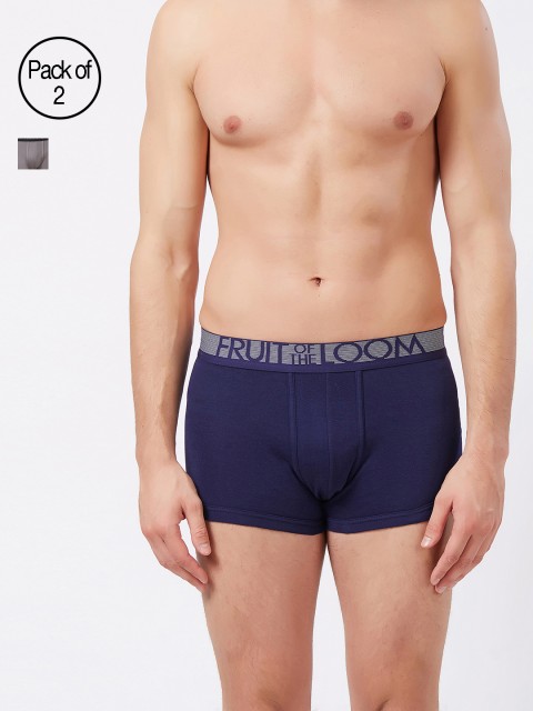 

Fruit of the Loom Men Pack of 2 Solid Trunks MTR08-2P-C4, Grey