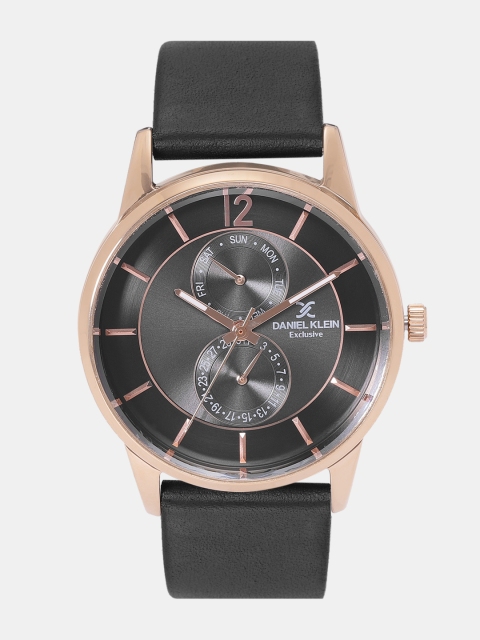 

Daniel Klein Exclusive Men Gunmetal-Toned Analogue Watch DK12022-6, Metallic