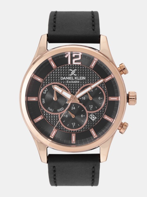 

Daniel Klein Exclusive Men Gunmetal-Toned Analogue Watch DK12023-4, Metallic