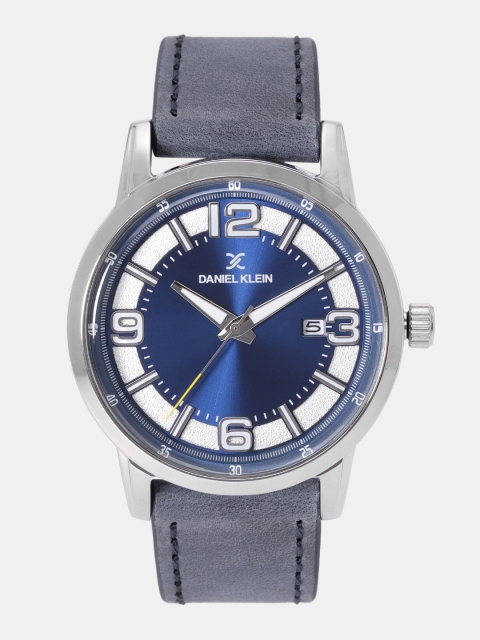 

Daniel Klein Premium Men Navy Blue & Silver-Toned Analogue Watch DK12013-6