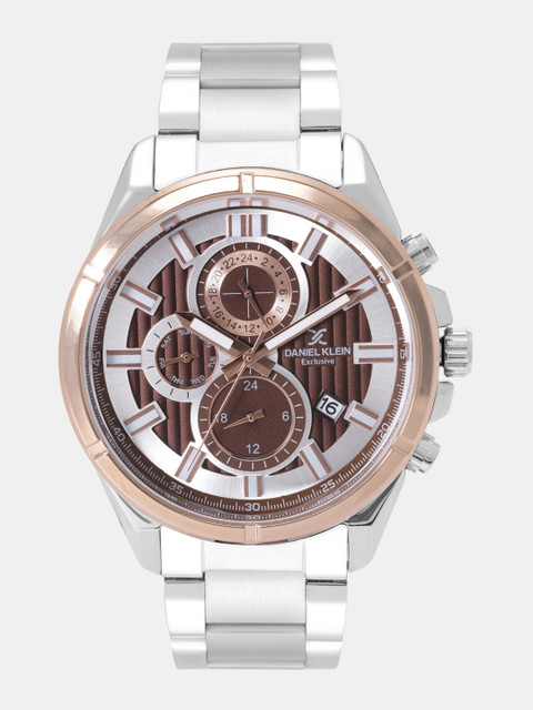 

Daniel Klein Exclusive Men Brown & Silver-Toned Analogue Watch DK11946-4