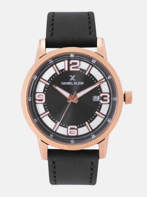 

Daniel Klein Premium Men Black & Silver-Toned Analogue Watch DK12013-2