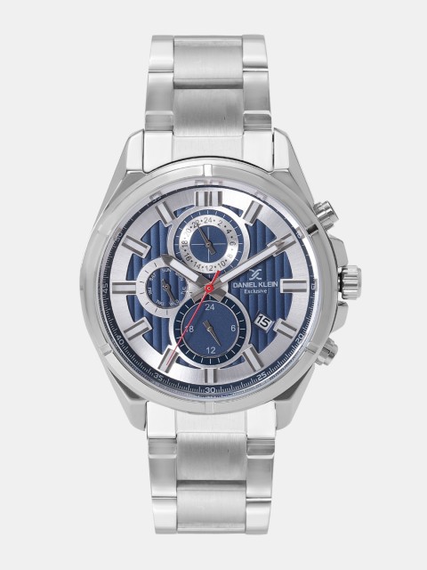 

Daniel Klein Exclusive Men Blue & Silver-Toned Analogue Watch DK11946-1