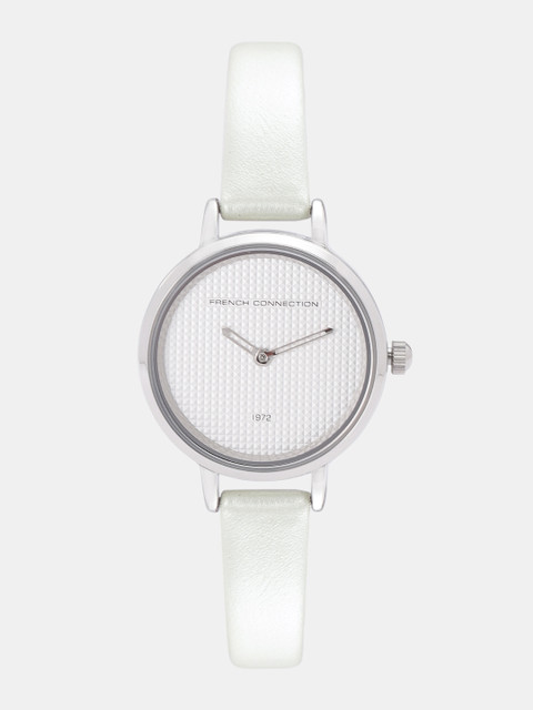 

French Connection Women Off-White Textured Analogue Watch FC1319W