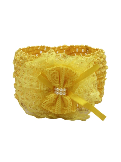 

Stoln Girls Yellow Bow Net Baby Hairband