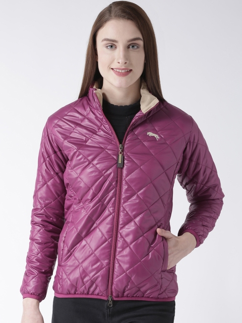 

JUMP USA Women Magenta Solid Lightweight Quilted Jacket