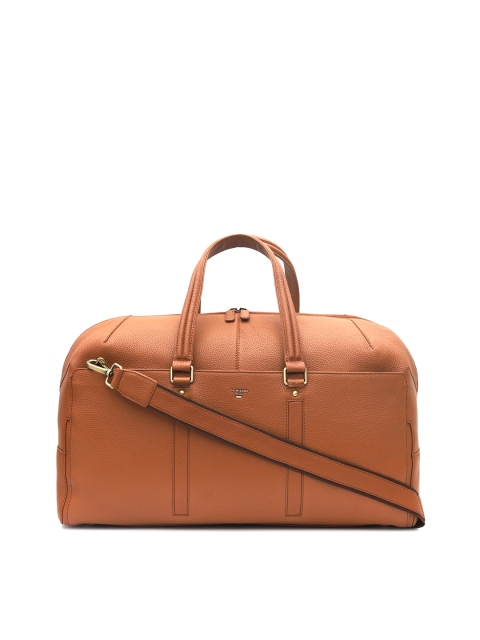 

Da Milano Unisex Brown Leather Duffel Bag