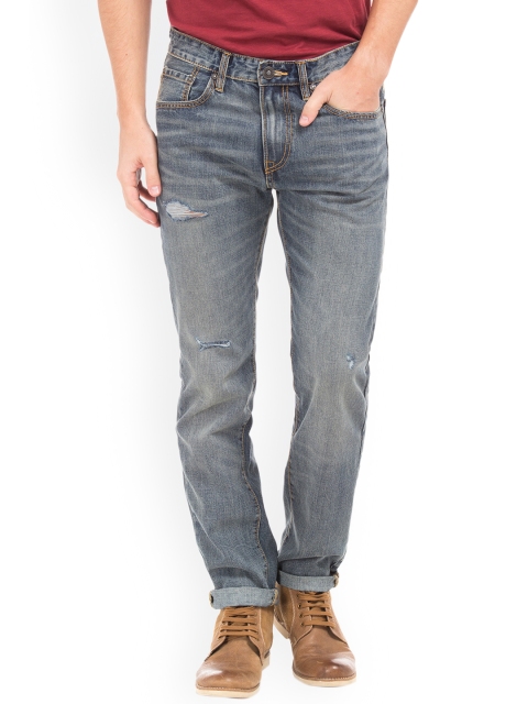 

Cherokee Men Blue Straight Fit Mid-Rise Mildly Distressed Jeans