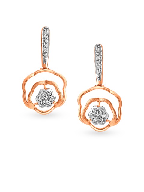 

Mia by Tanishq 14KT Earrings Diamond, Rose gold