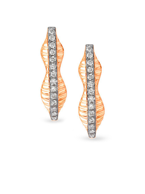 

Mia by Tanishq 14KT Gold Earrings Diamond, Rose gold