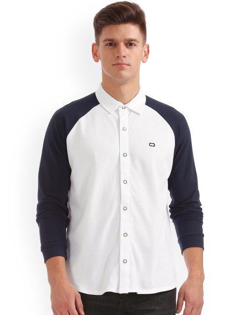 

Colt Men White Regular Fit Solid Casual Shirt