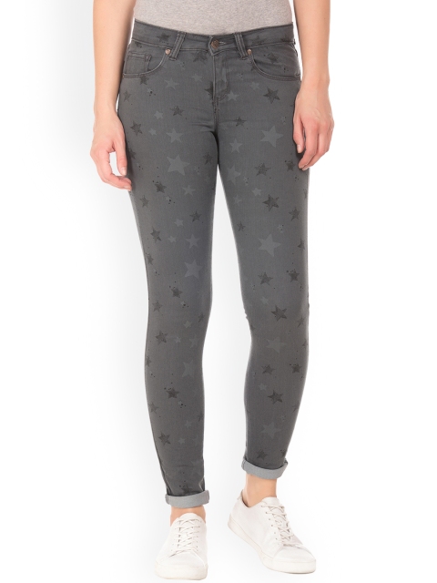 

Cherokee Women Grey Skinny Fit Mid-Rise Clean Look Jeans