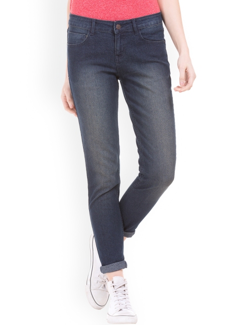 

Cherokee Women Navy Blue Skinny Fit Mid-Rise Clean Look Stretchable Jeans