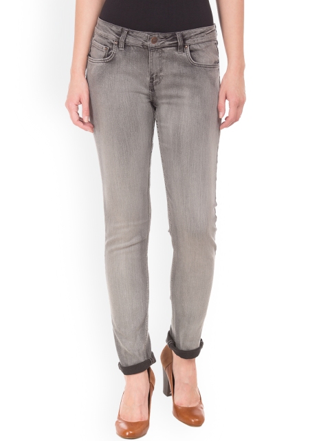 

Cherokee Women Grey Slim Fit Low-Rise Clean Look Stretchable Jeans