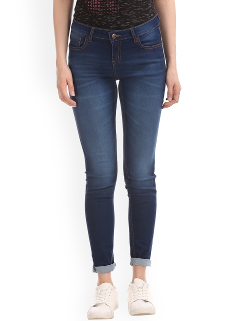 

Newport Women Navy Blue Skinny Fit Mid-Rise Clean Look Jeans