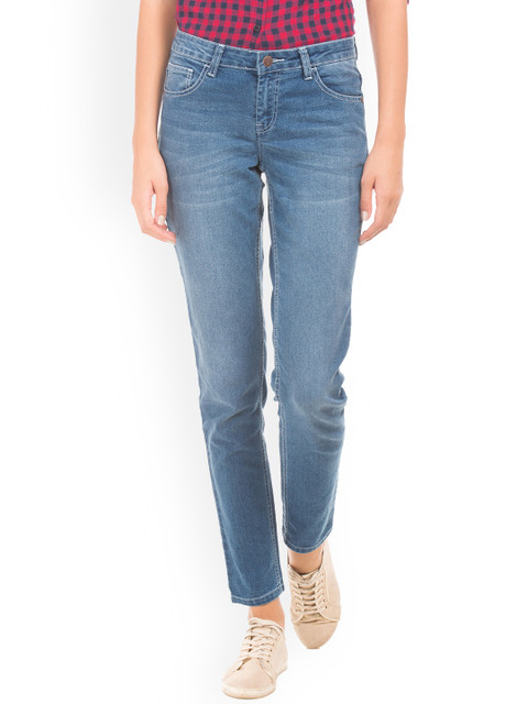 

Newport Women Blue Slim Fit Mid-Rise Clean Look Jeans