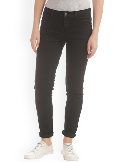 

Newport Women Black Slim Fit Mid-Rise Clean Look Jeans