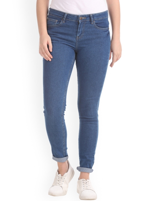 

Newport Women Blue Skinny Fit Mid-Rise Clean Look Jeans