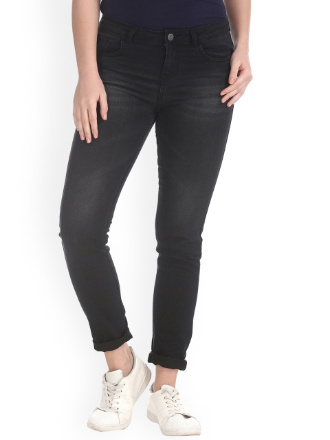 

Newport Women Black Skinny Fit Mid-Rise Clean Look Jeans