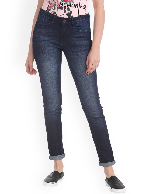 

Newport Women Navy Blue Slim Fit Mid-Rise Clean Look Jeans