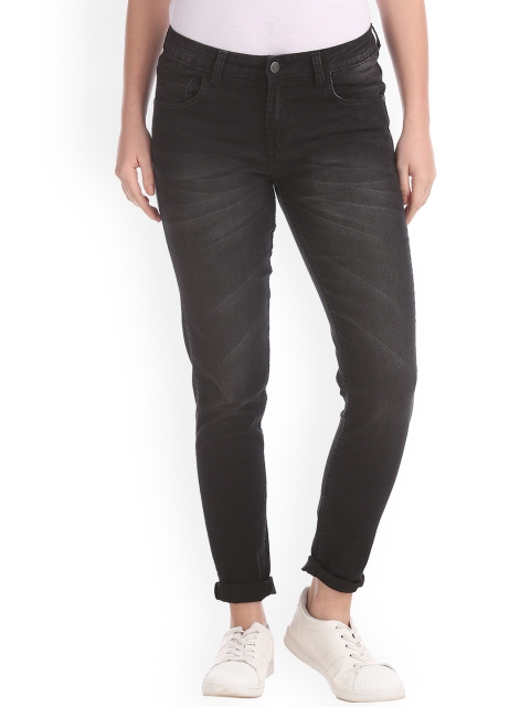 

Newport Women Black Skinny Fit Mid-Rise Clean Look Jeans