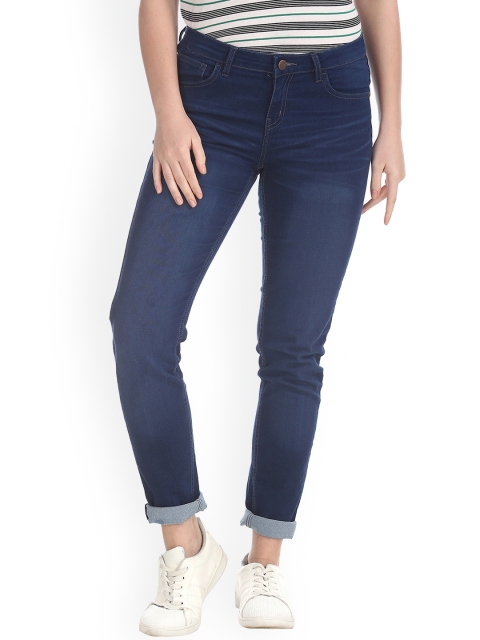 

Newport Women Blue Slim Fit Mid-Rise Clean Look Jeans