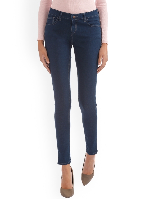 

Newport Women Navy Blue Skinny Fit Mid-Rise Clean Look Jeans