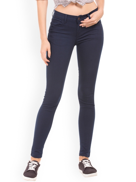 

Newport Women Navy Blue Skinny Fit Mid-Rise Clean Look Stretchable Jeans