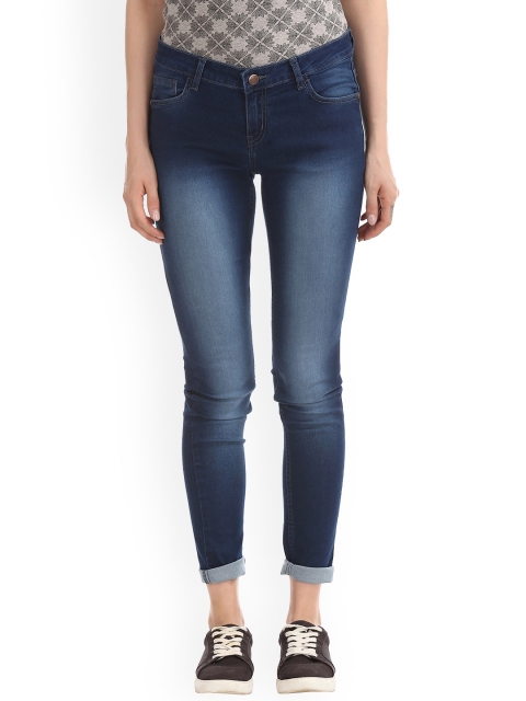 

Newport Women Navy Blue Skinny Fit Mid-Rise Clean Look Jeans