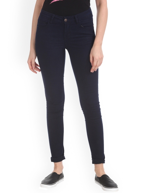 

Newport Women Navy Blue Skinny Fit Mid-Rise Clean Look Jeans