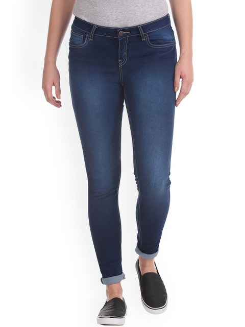 

Newport Women Blue Skinny Fit Mid-Rise Clean Look Jeans