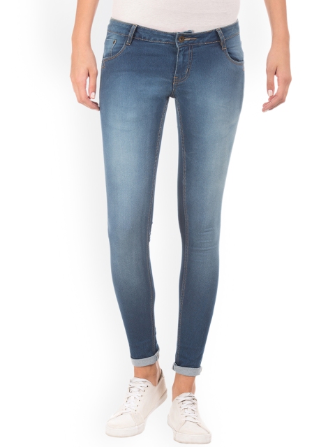 

Newport Women Navy Blue Skinny Fit Mid-Rise Clean Look Stretchable Jeans