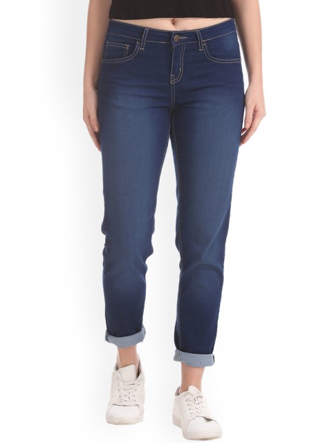 

Newport Women Navy Blue Slim Fit Mid-Rise Clean Look Jeans