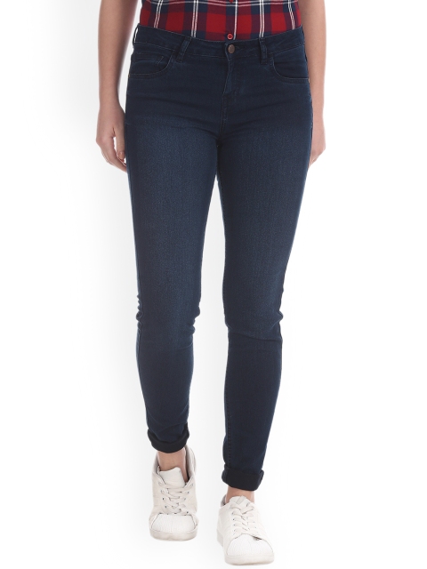 

Newport Women Navy Blue Skinny Fit Mid-Rise Clean Look Stretchable Jeans