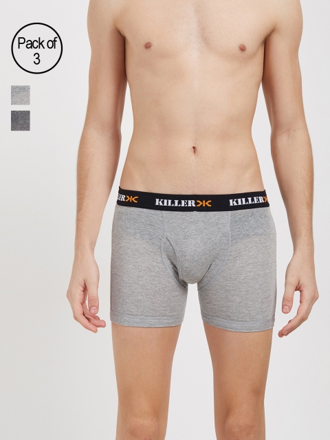 

Killer Men Pack of 3 Briefs KLBRF-1009-C21, Grey melange