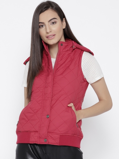 

Trufit Women Pink Solid Insulator Quilted Jacket