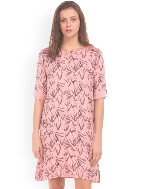 

Cherokee Women Pink Printed A-Line Dress