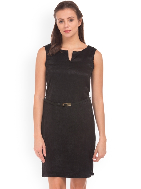 

Cherokee Women Black Solid Sheath Dress